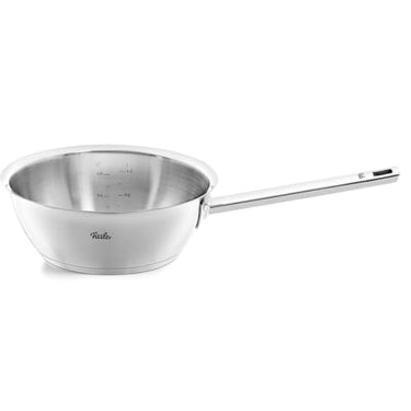 Fissler Original-Profi Collection/Stainless Steel Saute Pan (1.9 L, Ø 20 cm) with Pouring Rim and Internal Scale - Induction, 084-148-20-100/0, Silver on Sale